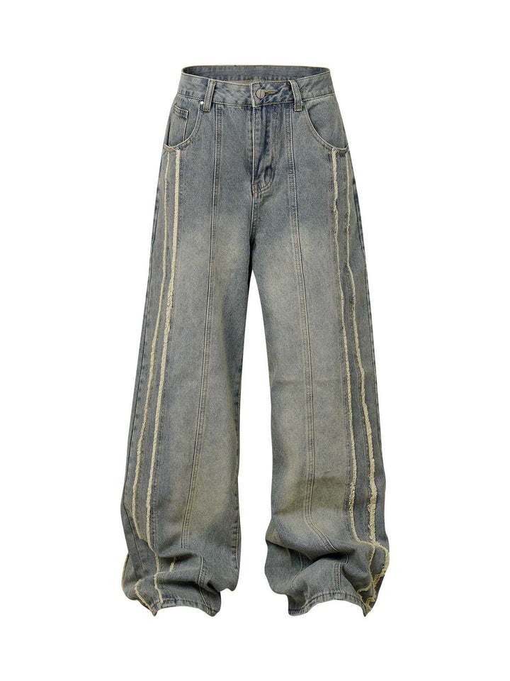 'GIULIANA' WASHED DISTRESSED BAGGY JEANS