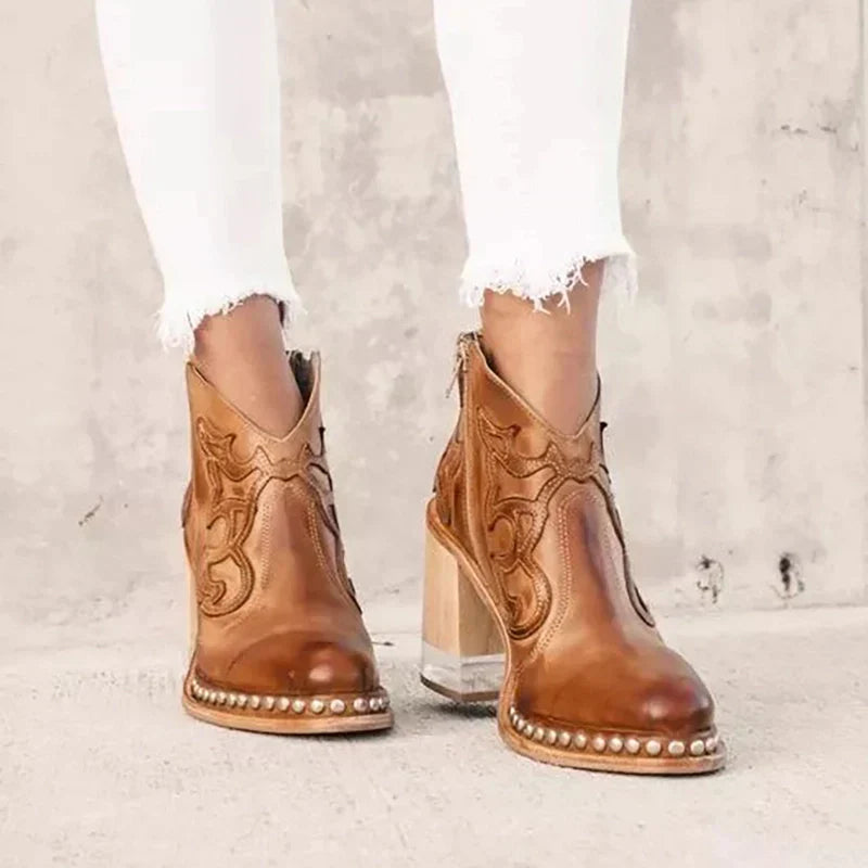 Stefia Norwich | Embroidered Leather Boots