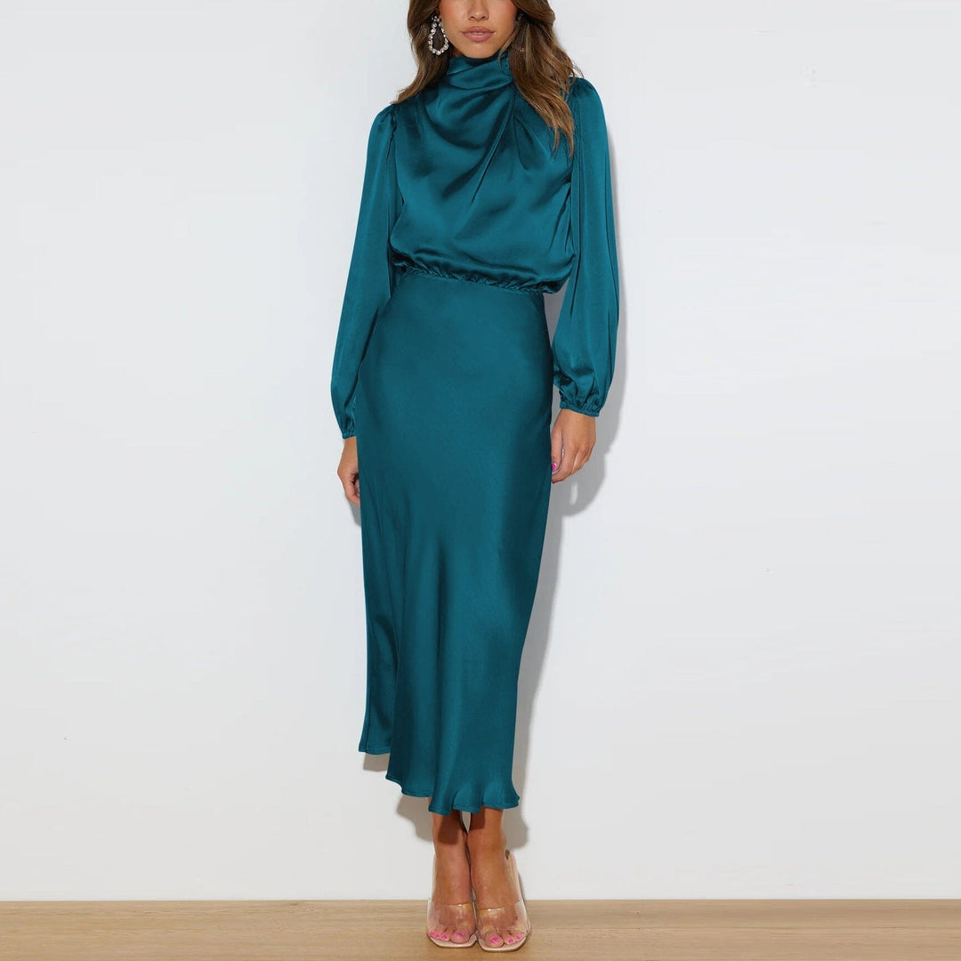 Grace™ | Elegant Silk Dress with Long Sleeves