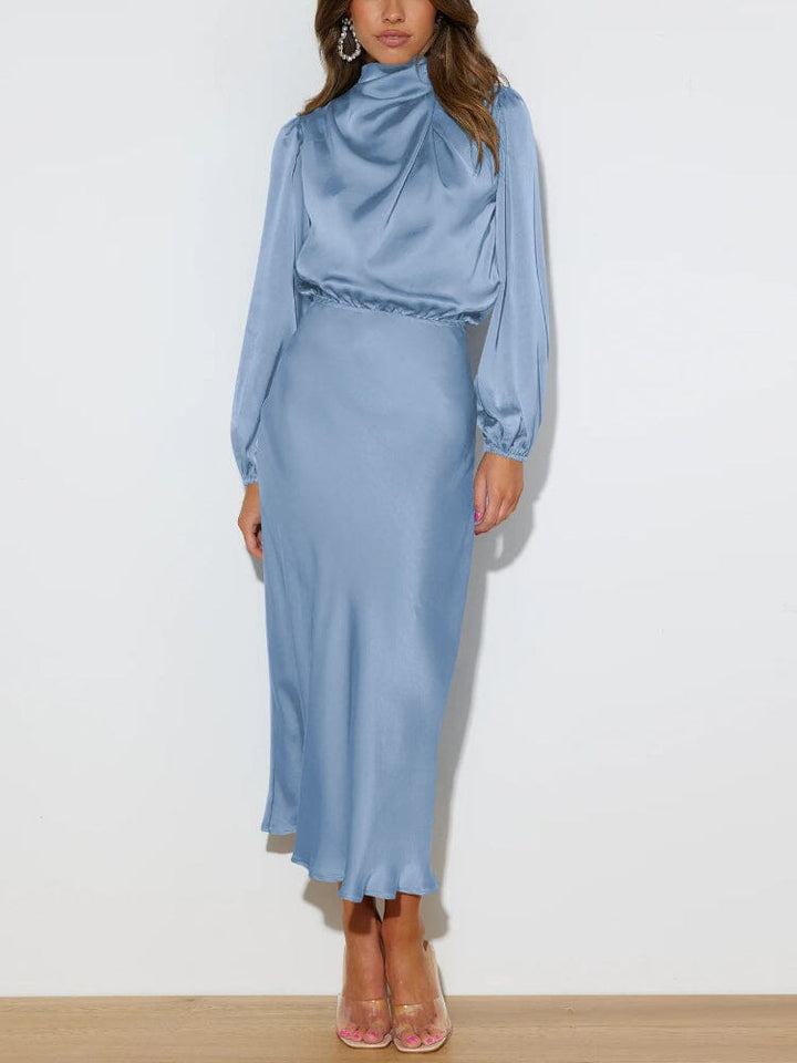 Grace™ | Elegant Silk Dress with Long Sleeves