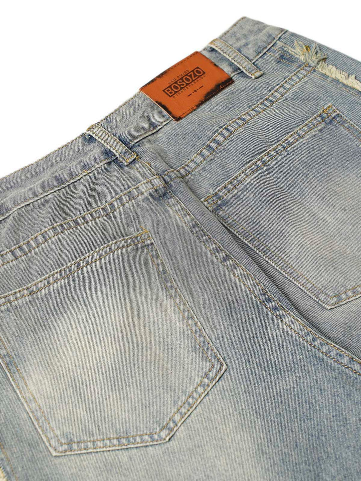 'GIULIANA' WASHED DISTRESSED BAGGY JEANS