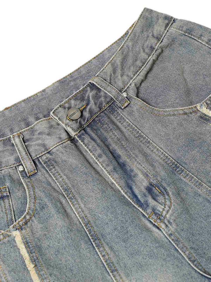 'GIULIANA' WASHED DISTRESSED BAGGY JEANS