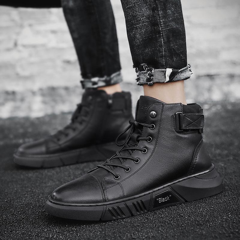 MYLO - SOLID BLACK LEATHER SHOES