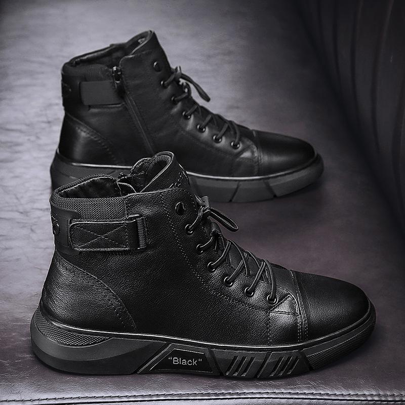 MYLO - SOLID BLACK LEATHER SHOES